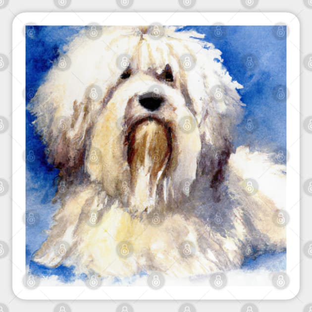 Coton de Tulear Watercolor - Dog Lovers Sticker by Edd Paint Something
